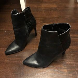 Nine West Black Leather Booties